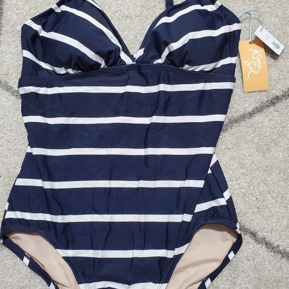 Kona Sol Other - Women's Triangle Stripe 1pc Swimsuit - S